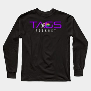 Purple logo of TAGSPODCAST Long Sleeve T-Shirt